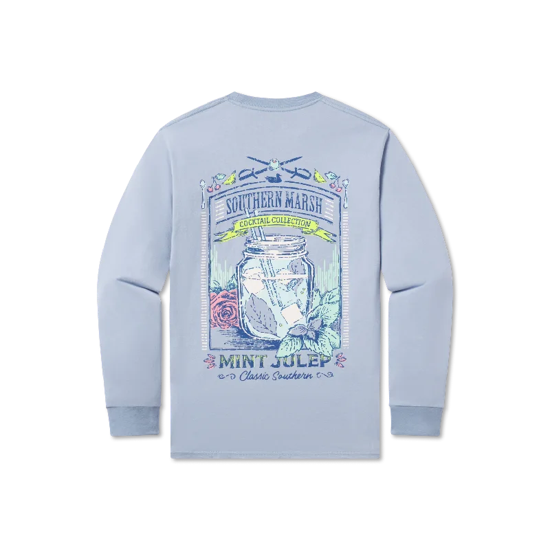 Long-Sleeve-Hip-Hop-Cocktail Tee - Mint Julep - Long Sleeve