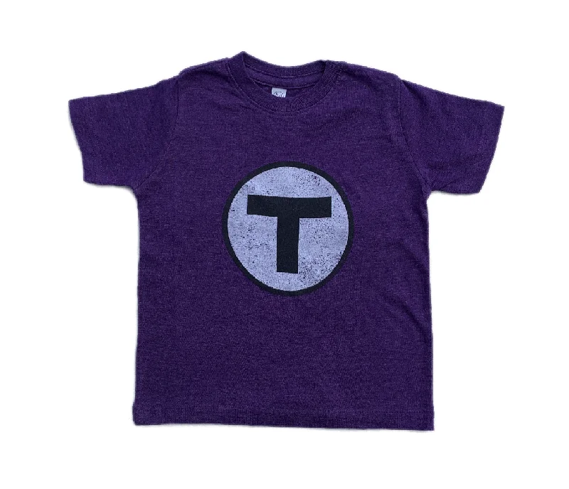 T-Shirt-Brown-MBTA T Logo Purple T-Shirt (Toddler/Youth)