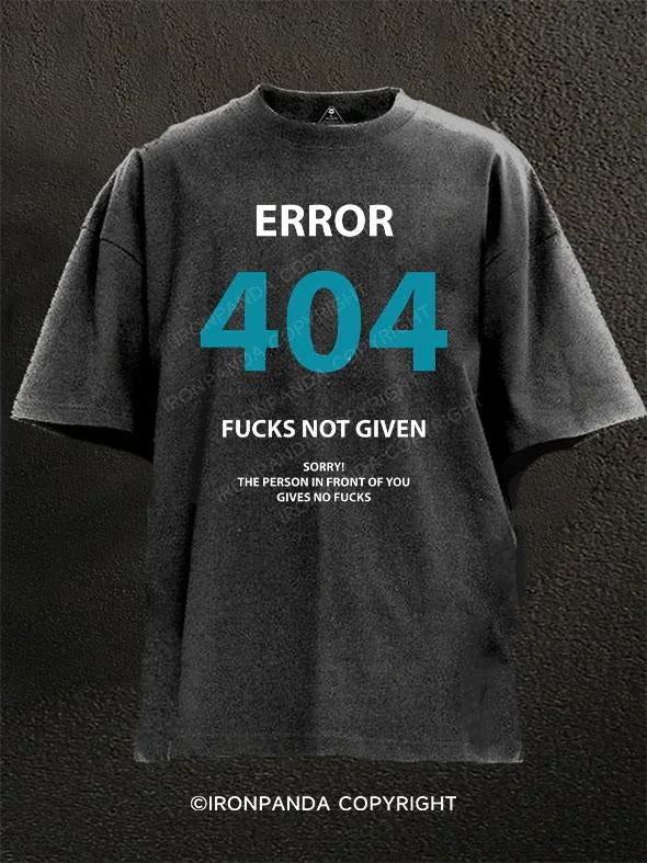 T-Shirt-Personalized-ERROR 404 Washed Gym Shirt