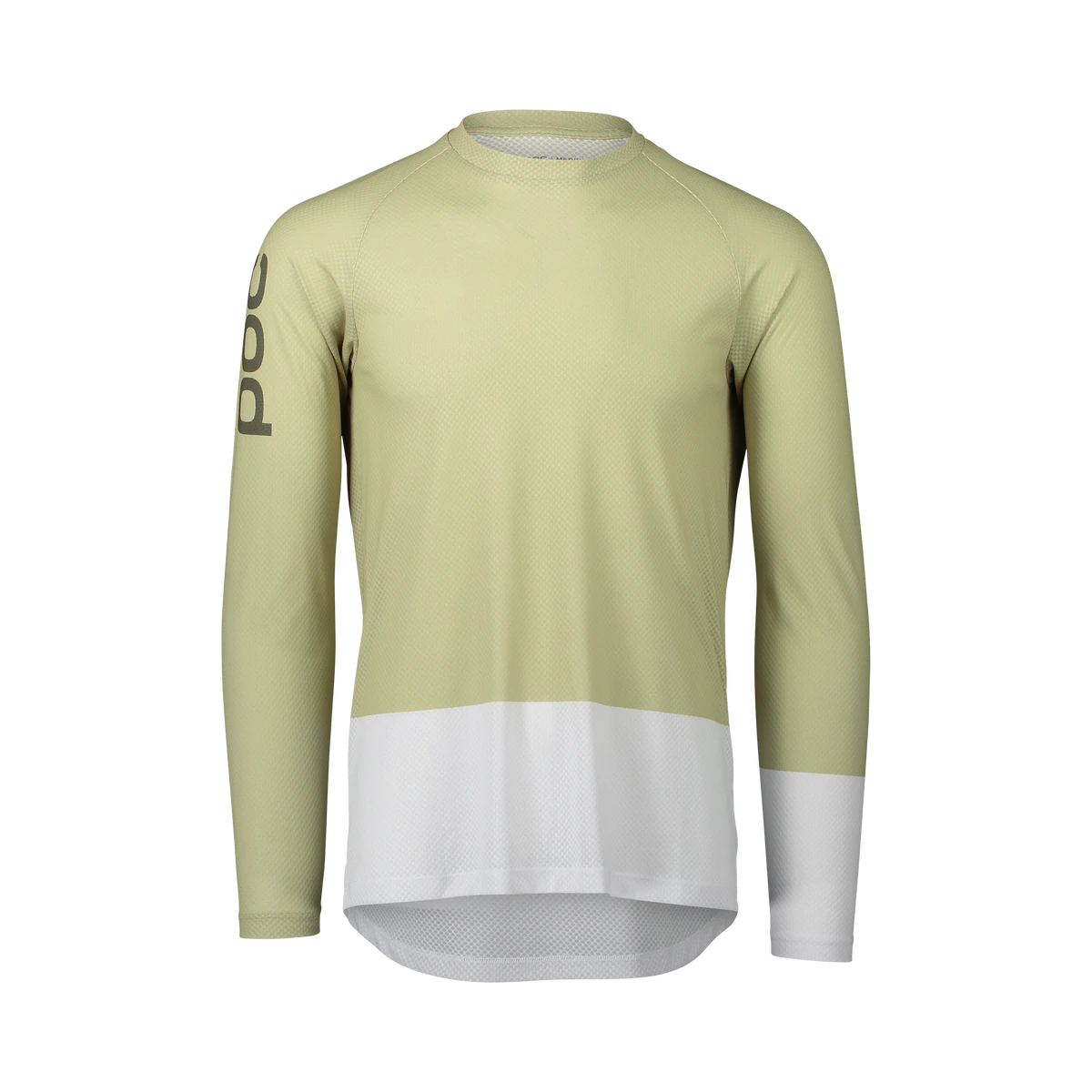 Long-Sleeve-Daily-Wear-POC Pure Long Sleeve MTB Jersey - Prehnite Green-Hydrogen White