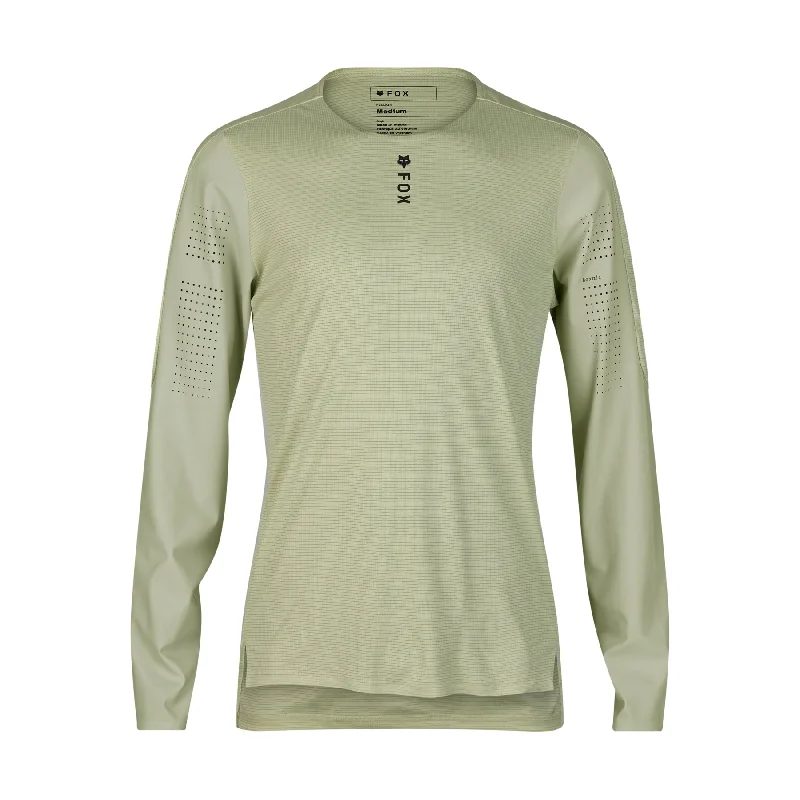 Long-Sleeve-Striped-Fox Racing Flexair Pro Long Sleeve MTB Jersey - Cactus