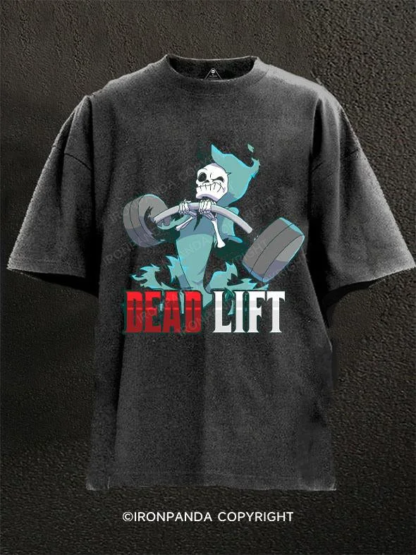 T-Shirt-Relaxed-Fit-DEADLIFT Washed Gym Shirt