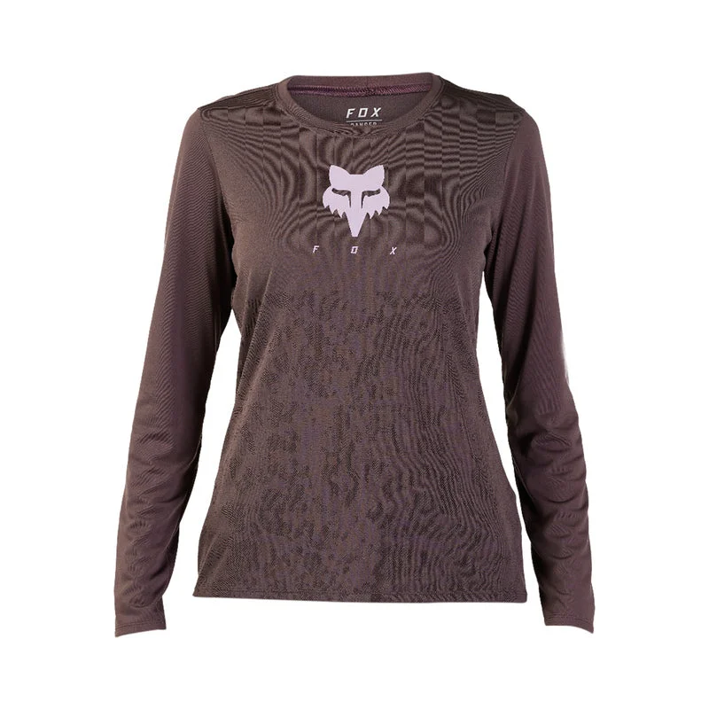 Long-Sleeve-Stretch-Fox Racing Ranger Tru Dri Long Sleeve MTB Jersey - Womens - Purple