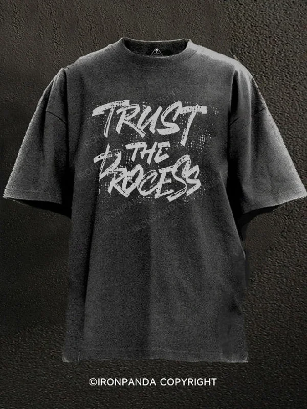 T-Shirt-Tie-Dye-Trust the process Washed Gym Shirt