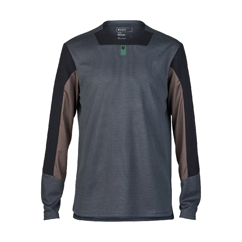 Long-Sleeve-Grey-Fox Racing Defend Long Sleeve MTB Jersey - Graphite