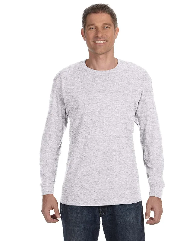 T-Shirt-Screen-Print-Hanes 5586 Adult Authentic-T Long-Sleeve T-Shirt