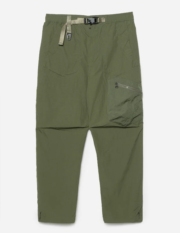 Pants-Vegan-5282 Veg Dyed Asym Cargo Track Pants Olive