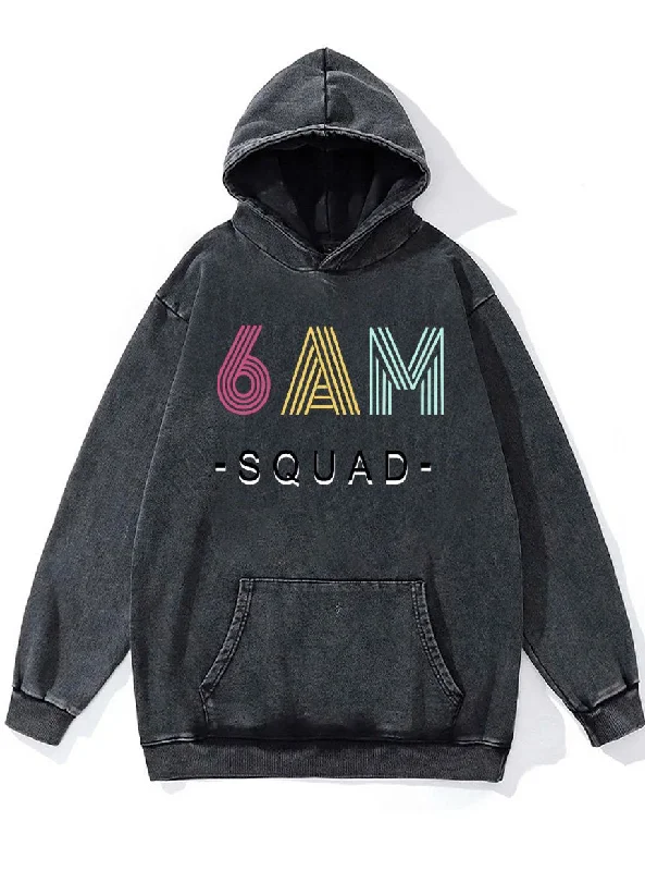 Hoodie-Retro-6 am squad Washed Gym Hoodie