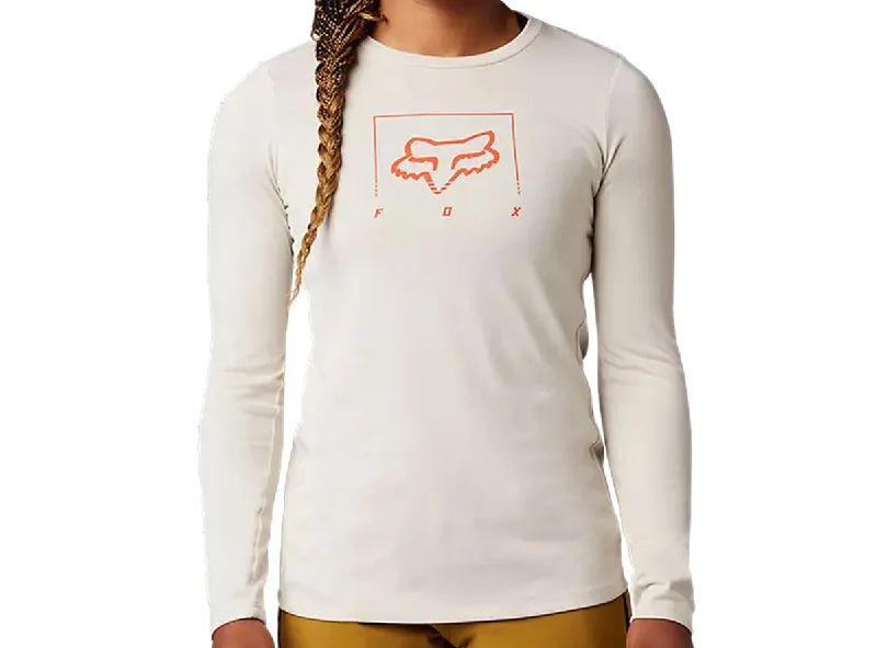 Long-Sleeve-Hemp-Fox Racing Ranger Dri Release Mid Long Sleeve MTB Jersey - Womens - Vintage White