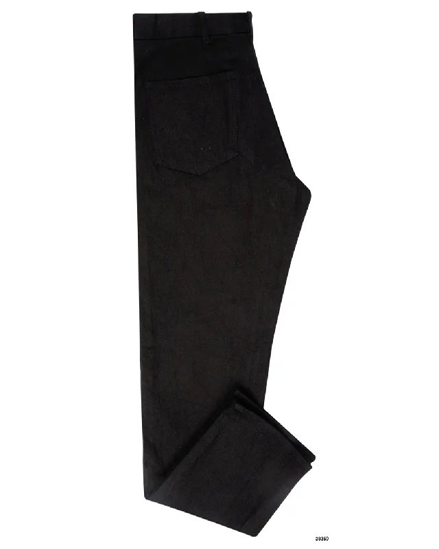 Pants-Khaki-Sondrio Cotton: Black Heavy Denim Twill