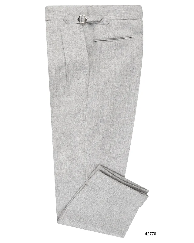 Pants-Cargo-VBC: Grey Woolen Flannel