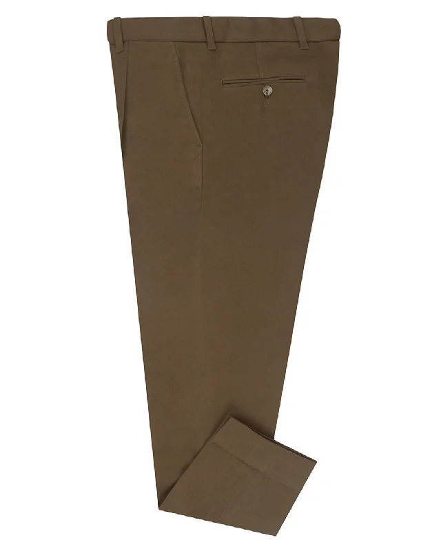 Pants-Black-Dacota Soft Dark Brown Stretch Twill Pants