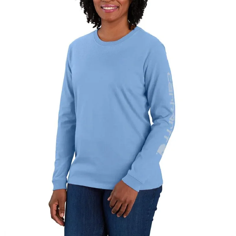 Long-Sleeve-Regular-Fit-Carhartt Women's Heavyweight Long Sleeve Logo T-Shirt_Skystone