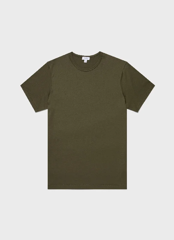 T-Shirt-Slim-Fit-Men's Classic T-shirt in Pine Green