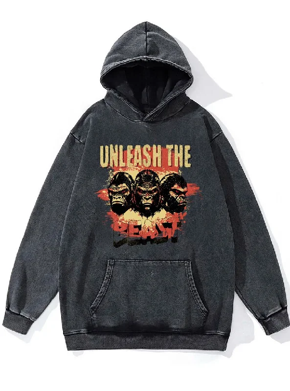 Hoodie-Y2K-Style-unleash the beast Washed Gym Hoodie