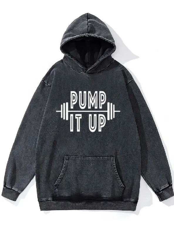 Hoodie-Tie-Dye-pump it up Washed Gym Hoodie