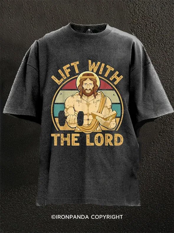 T-Shirt-Workwear-Lift with the Lord Washed Gym Shirt