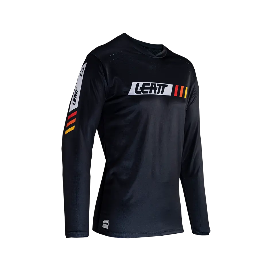 Long-Sleeve-Checked-Leatt Enduro 4.0 Long Sleeve MTB Jersey - Black - 2024