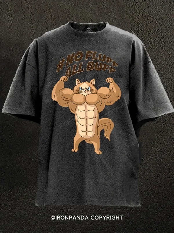 T-Shirt-Henley-Buffed Cat Washed Gym Shirt