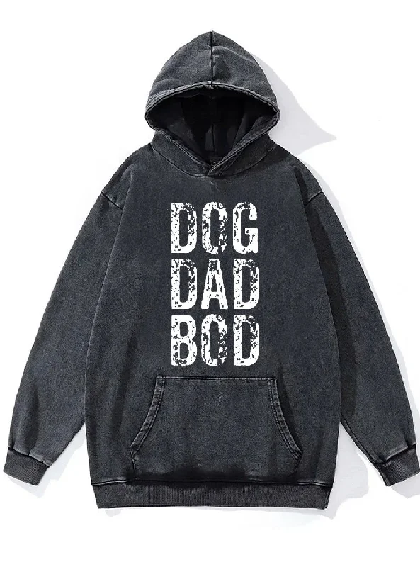 Hoodie-Waterproof-DOG DAD BOD Washed Gym Hoodie