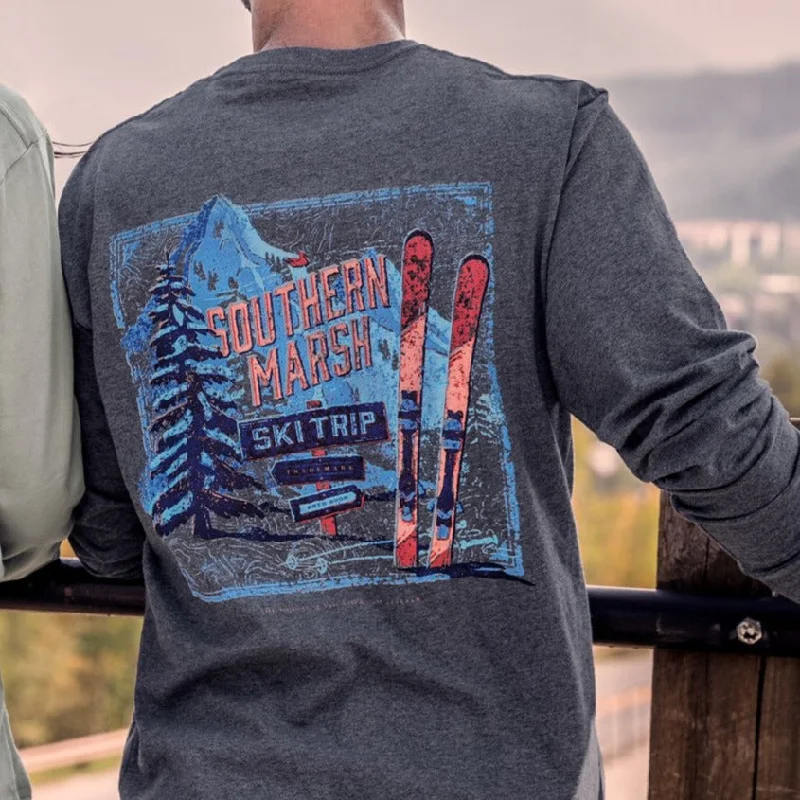 Long-Sleeve-Checked-Ski Trip Tee - Long Sleeve