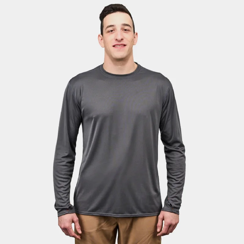 Long-Sleeve-Cotton-Grundéns Men's Tough Sun Crew Performance Long Sleeve T-Shirt