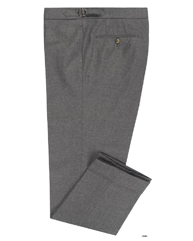 Pants-Striped-Holland Sherry Classic Worsted Flannel Dark Grey With Light Grey Flannel