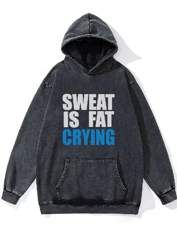 Hoodie-Purple-SWEAT IS FAT CRYING Washed Gym Hoodie