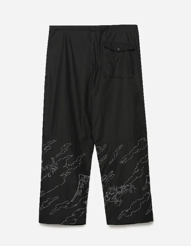 Pants-Boho-5346 Bonsai Landscape Loose Snopants Black