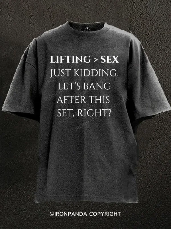 T-Shirt-Movie-Theme-LIFTING SEX Washed Gym Shirt