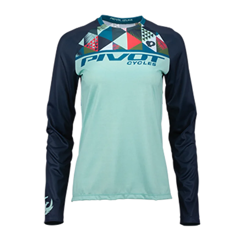 Long-Sleeve-Pink-Pivot Peahi Long Sleeve MTB Jersey - Womens - Mint-Mix