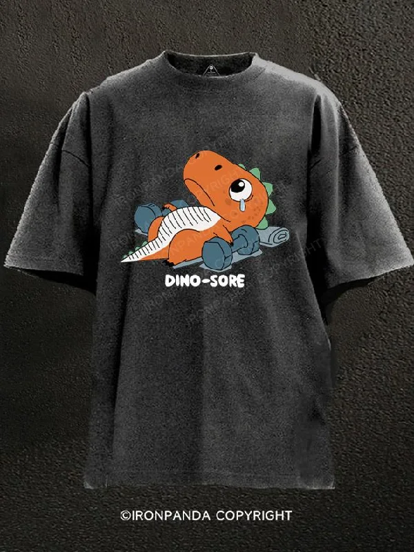 T-Shirt-Oversized-Dino-Sore Washed Gym Shirt