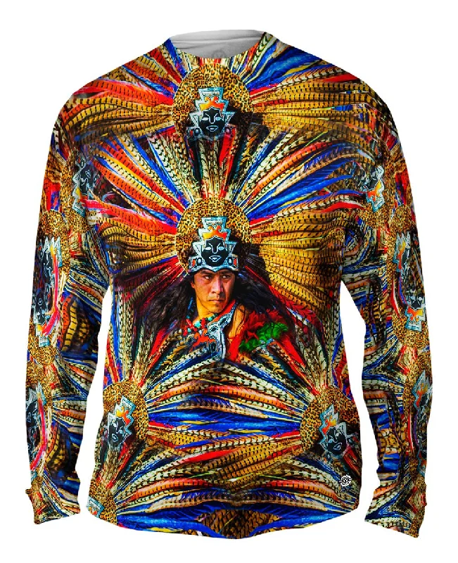 Long-Sleeve-Oversized-Aztec Tribal Warrior