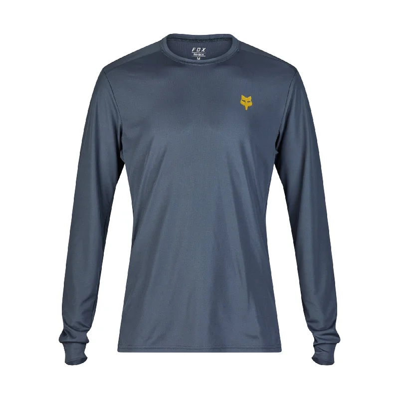 Long-Sleeve-Basketball-Fox Racing Ranger Long Sleeve MTB Jersey - Wayfaring - Graphite