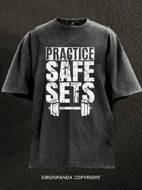 T-Shirt-Personalized-practice Safe Sets Washed Gym Shirt