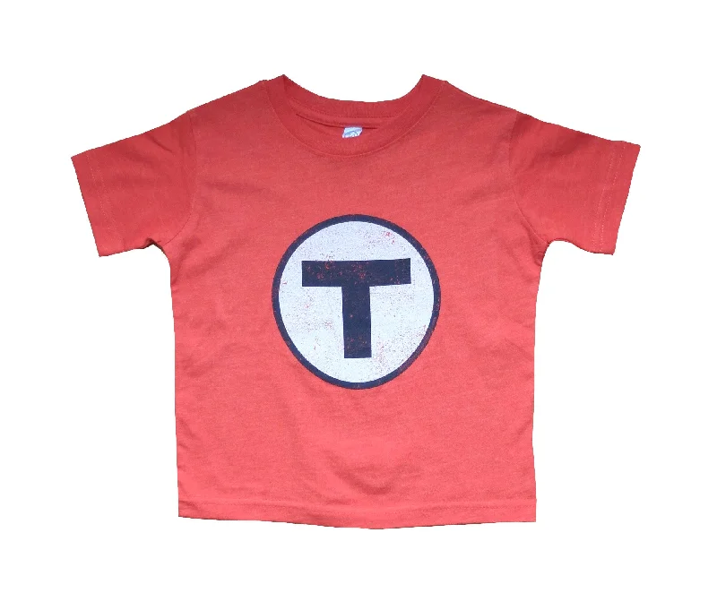 T-Shirt-Regular-Fit-T Logo Orange T-Shirt (Toddler/Youth)