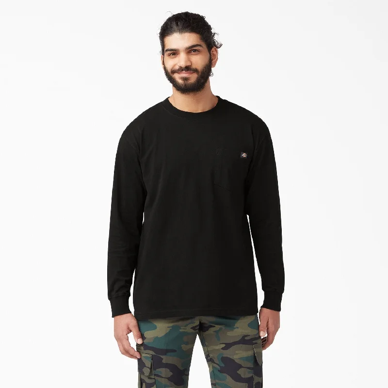 Long-Sleeve-Oversized-Dickies Men's Heavyweight Long Sleeve Crew Neck T-Shirt