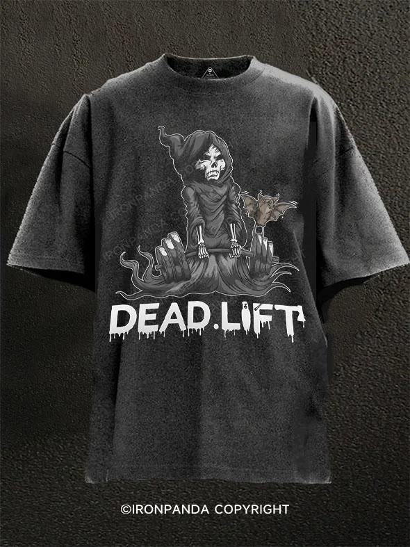 T-Shirt-Tie-Dye-DEADLIFT Washed Gym Shirt