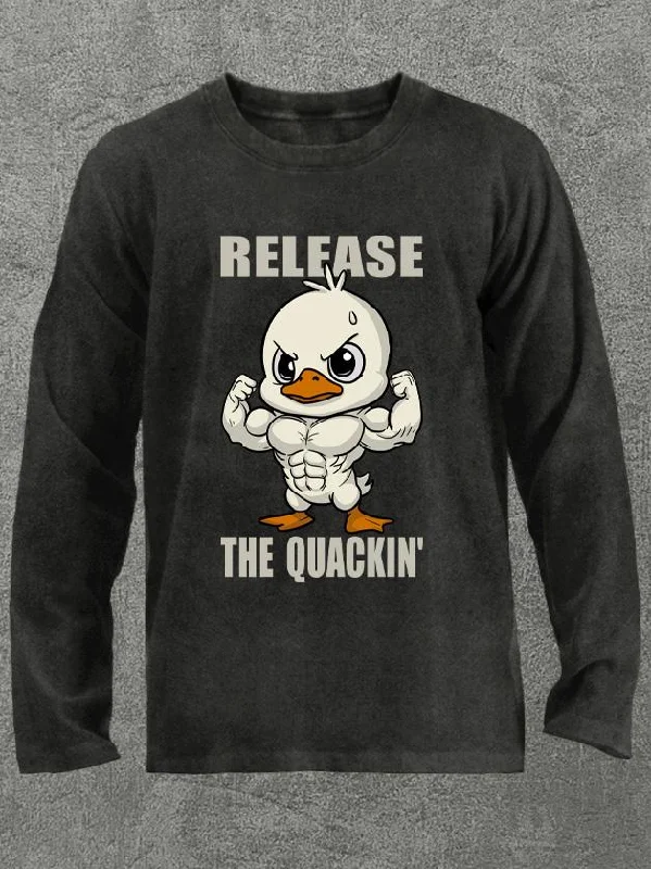 Long-Sleeve-Striped-release the quackin' Washed Gym Long Sleeve Shirt