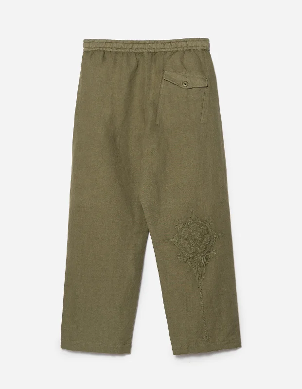 Pants-Performance-5240 Thar Desert Hemp Track Pants Olive