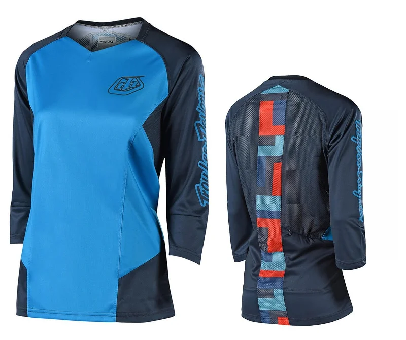 Long-Sleeve-Regular-Fit-Troy Lee Designs Ruckus 3/4 Sleeve MTB Jersey - Womens - Ocean - 2018