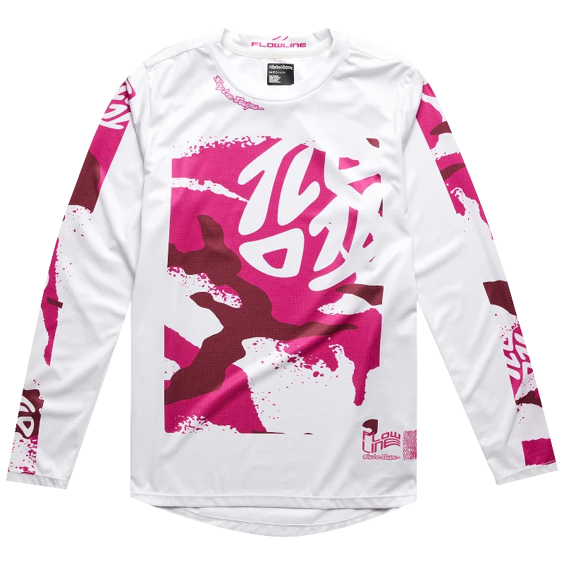 Long-Sleeve-Cozy-Troy Lee Designs Flowline Long Sleeve MTB Jersey - Confined - Mist