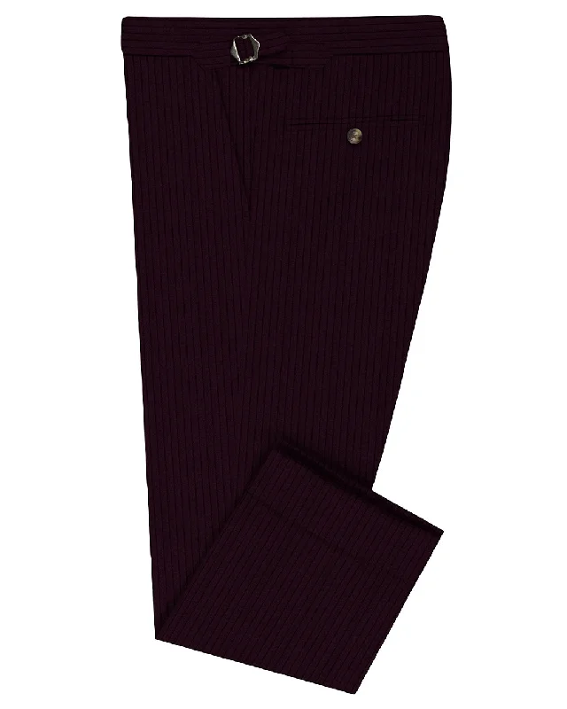 Pants-White-Modrone 4 Wale-Maroon Corduroy