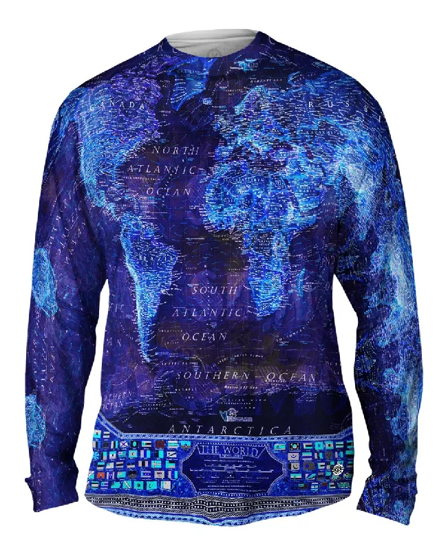 Long-Sleeve-Yellow-World Map Neon