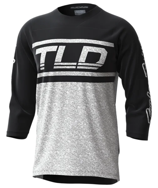 Long-Sleeve-Oversized-Troy Lee Designs Ruckus 3/4 Sleeve MTB Jersey - Bars - Black-Off White - 2023