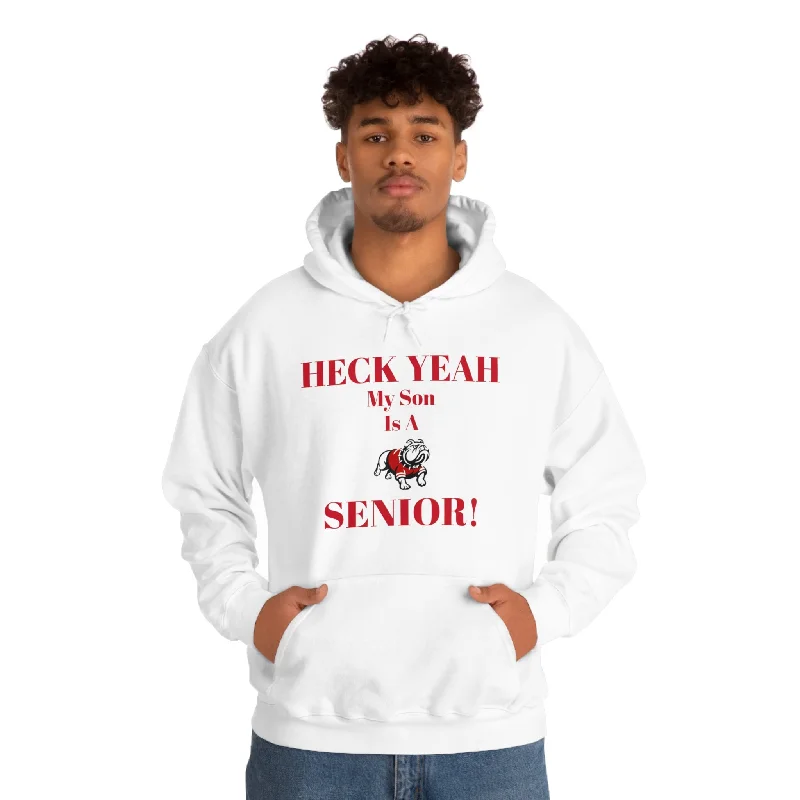 Hoodie-Green-Heck Yeah My Son is A Gardner Webb Senior Unisex Heavy Blend™ Hooded Sweatshirt