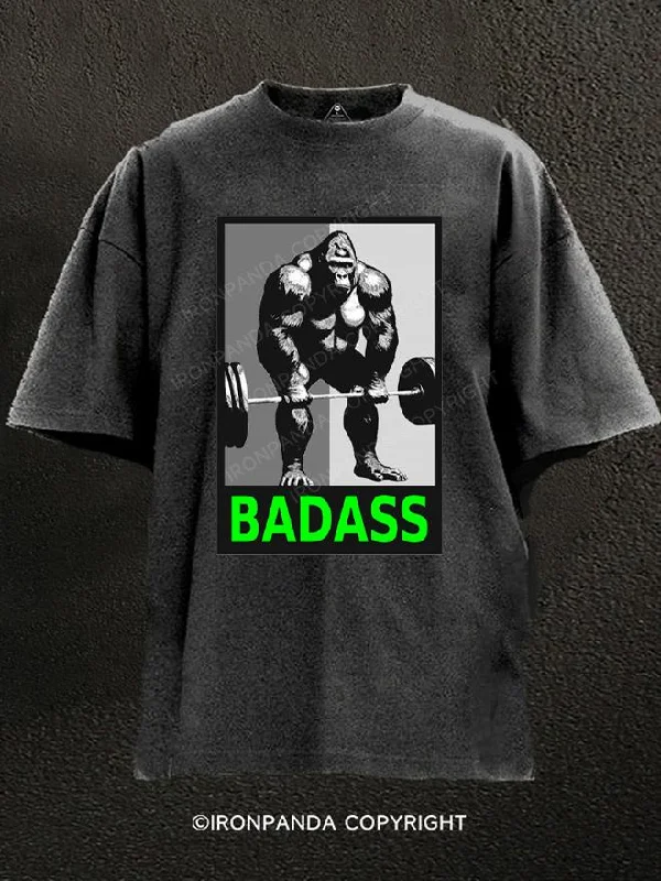 T-Shirt-Hemp-Badass Gorilla Washed Gym Shirt