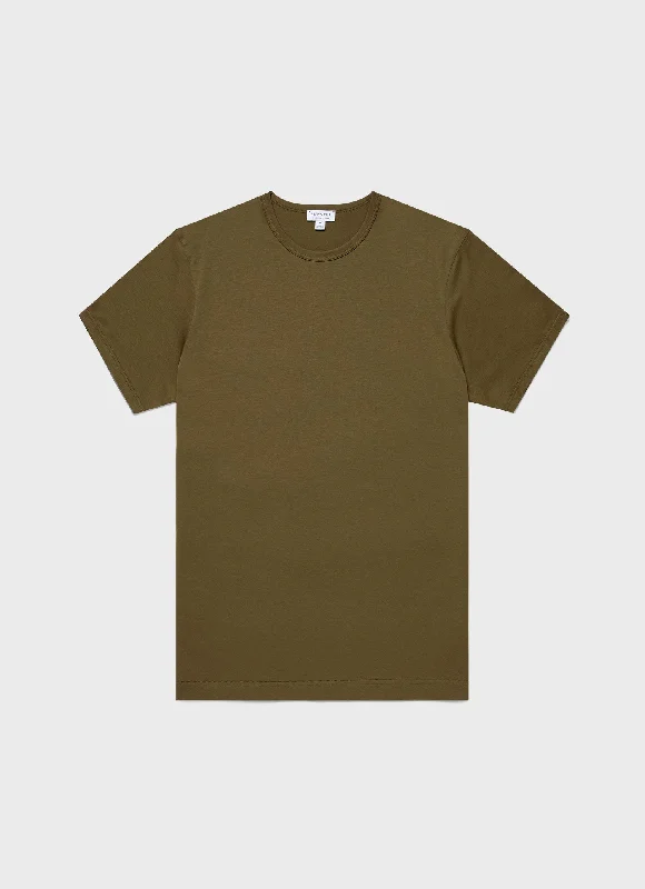 T-Shirt-Heavyweight-Men's Classic T-shirt in Olive Green