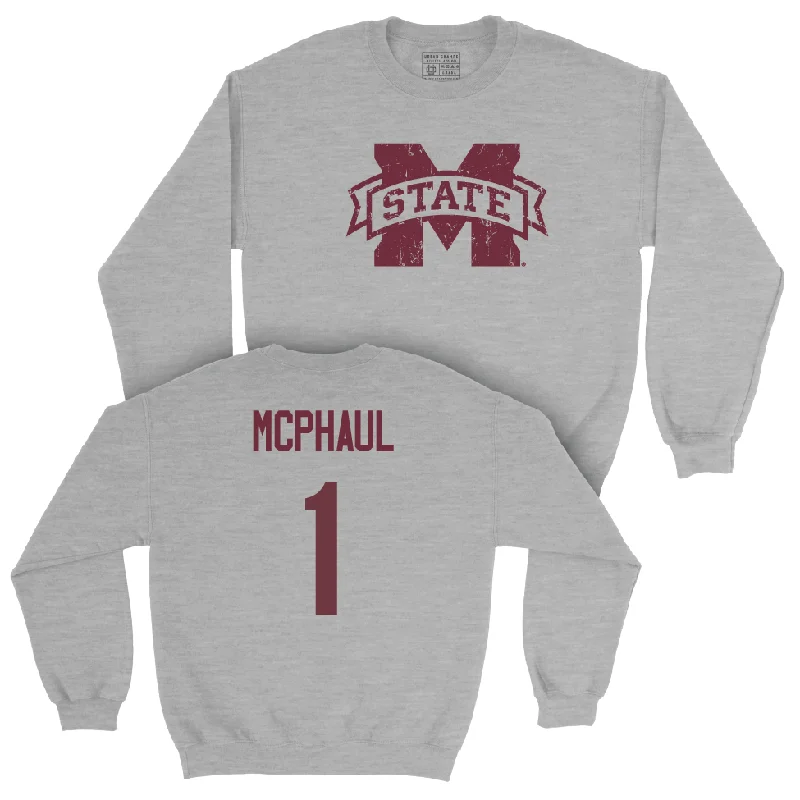 Long-Sleeve-Basketball-Sport Grey Women's Basketball Classic Crew - Destiney McPhaul