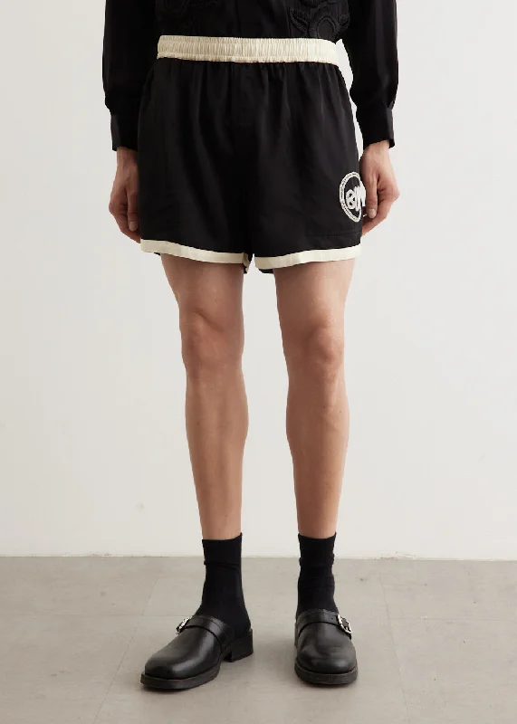 Shorts-Slim-Fit-Satin Gym Shorts